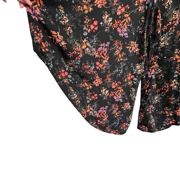 1. STATE Maroon Floral Romper Jumpsuit Boho Wide Leg Asymmetrical Hem Size Small - Picture 4 of 8